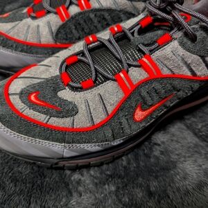 NIKE AIR MAX 98 I-95 GUNSMOKE-LAVA GLOW SZ 12... NEW